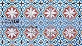  Presentation with mosaic - Amazing slides having arabic mosaic as a pattern backdrop and a light blue colored foreground