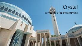  Presentation with amman jordan - PPT layouts with arabic mosque in amman jordan background and a light blue colored foreground