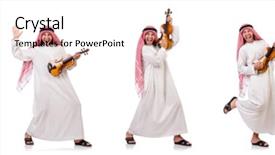  Presentation with arab music - Amazing theme having arabic music - arab man playing violing backdrop and a lemonade colored foreground