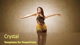  Presentation with arabic woman - Slides with arabic music - beautiful woman in belly dance background and a tawny brown colored foreground