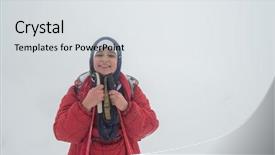  Presentation with muslim women - Theme having arabic muslim girl hiking background and a light gray colored foreground