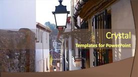  Presentation with old arabic - Presentation theme having arabic old district of andalusia background and a  colored foreground