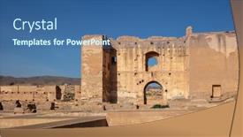  Presentation with old arabic - Slide set consisting of arabic-old-ruin-at-almeria background and a  colored foreground