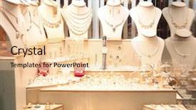  Presentation with wine store - Cool new PPT theme with arabic shopping - jewelry store show-window backdrop and a  colored foreground