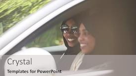  Presentation with arabic woman - Audience pleasing slide set consisting of arabic-woman-couple-traveling backdrop and a light gray colored foreground