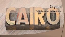  Presentation with cairo - PPT layouts with arabic words - cairo word abstract in vintage background and a  colored foreground