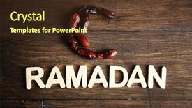  Presentation with ramadan - PPT layouts featuring arabic words - image of word ramadan background and a tawny brown colored foreground