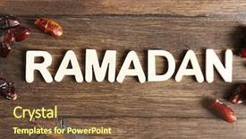  Presentation with ramadan - Cool new PPT theme with arabic words - image of word ramadan backdrop and a tawny brown colored foreground