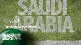  Presentation with saudi arabia - Beautiful presentation design featuring arabic words - saudi arabia ball backdrop and a  colored foreground