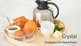  Presentation with coffee - Cool new slide deck with arabica - fresh coffee with breakfast backdrop and a lemonade colored foreground