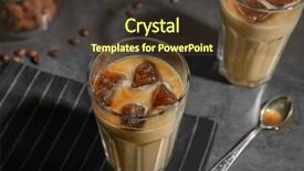  Presentation with coffee - Cool new presentation theme with arabica - glasses with delicious iced coffee backdrop and a tawny brown colored foreground
