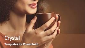  Presentation with ingredients brown sugar coffee beans - Audience pleasing PPT theme consisting of arabica - portrait of young beautiful woman backdrop and a red colored foreground