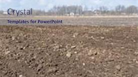  Presentation with land - Slide deck enhanced with arable-land-preparing-field background and a sky blue colored foreground