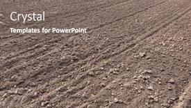  Presentation with land - Beautiful PPT layouts featuring arable-land-preparing-field backdrop and a gray colored foreground