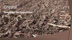  Presentation with land - Beautiful theme featuring arable-land-preparing-field backdrop and a violet colored foreground