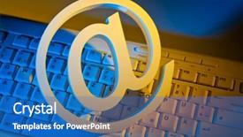  Presentation with internet communication - Slides enhanced with araign e - e-mail characters modern communication background and a  colored foreground