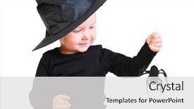  Presentation with spider - Cool new slide deck with araignee - halloween dressed toddler girl backdrop and a  colored foreground