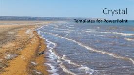  Presentation with catastrophe - Beautiful PPT theme featuring aral-sea-catastrophe-sandy-salt backdrop and a light blue colored foreground