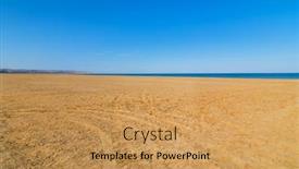  Presentation with catastrophe - Theme having aral-sea-catastrophe-sandy-salt background and a yellow colored foreground