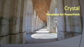  Presentation with 18th century - Presentation design enhanced with aranjuez a museum nowadays background and a violet colored foreground