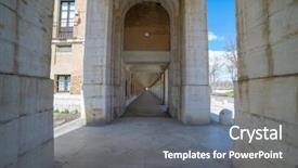  Presentation with 18th century - Beautiful presentation theme featuring aranjuez a museum nowadays backdrop and a gray colored foreground