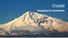  Presentation with armenia - Colorful PPT theme enhanced with ararat mountain view from armenia backdrop and a ocean colored foreground