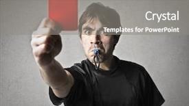  Presentation with referee - Colorful theme enhanced with arbitration - angry referee backdrop and a gray colored foreground