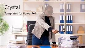  Presentation with lawyer - Audience pleasing presentation theme consisting of arbitration - black female lawyer in courthouse backdrop and a lemonade colored foreground