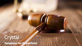  Presentation with mallet - Beautiful slides featuring young woman holding a tumbler backdrop and a yellow colored foreground