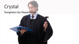  Presentation with brown sugar isolated on white - Presentation with arbitration - young handsome judge isolated background and a white colored foreground