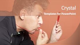  Presentation with referee - Cool new presentation design with arbitration football - this male referee has gone backdrop and a  colored foreground