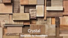  Presentation with natural - PPT theme enhanced with arbor - natural wooden blocks in collage background and a coral colored foreground