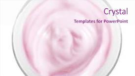  Presentation with tropical top view summer botanical - Slide deck consisting of arc de triomphe - cosmetic cream in jar top background and a sky blue colored foreground