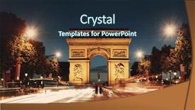  Presentation with paris france - Cool new presentation theme with arc de triomphe and street backdrop and a wine colored foreground