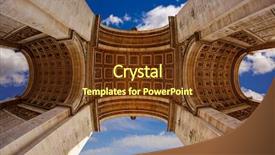  Presentation with history arc de triomphe paris - Audience pleasing presentation theme consisting of arc de triomphe in paris backdrop and a tawny brown colored foreground