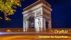  Presentation with paris france - Presentation consisting of arc-de-triomphe background and a  colored foreground