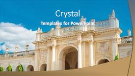  Presentation with france - Audience pleasing slides consisting of arc-here-in-old-town backdrop and a teal colored foreground