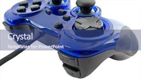  Presentation with video game - Cool new presentation with arcade joystick - video game controller backdrop and a ocean colored foreground