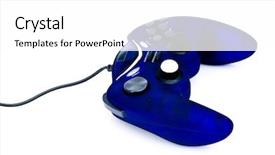  Presentation with kinder joy - Audience pleasing presentation consisting of arcade video game - blue joy pad for gaming backdrop and a white colored foreground