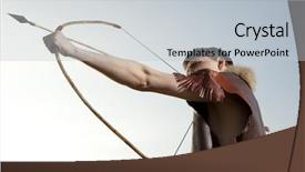  Presentation with clothes - Audience pleasing presentation theme consisting of pampa - robin hood young archer backdrop and a light gray colored foreground