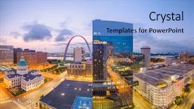  Presentation with orlando florida usa downtown city - Presentation theme featuring arch - st louis missouri usa downtown background and a light blue colored foreground