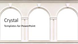  Presentation with element - Colorful PPT theme enhanced with arch - three windows element of design backdrop and a cream colored foreground