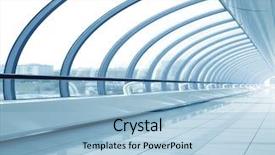  Presentation with mall - PPT theme with arch bridge - abstract wall inside shopping mall background and a light blue colored foreground