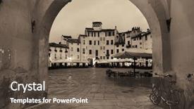  Presentation with entrance to natural caves - Audience pleasing slide set consisting of arch entrance of piazza dell backdrop and a  colored foreground
