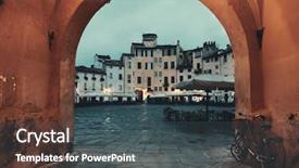  Presentation with italy - Presentation design with arch entrance of piazza dell background and a  colored foreground