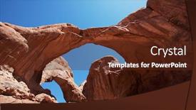  Presentation with utah - Theme consisting of arch in arches national park utah background and a tawny brown colored foreground