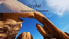  Presentation with joshua tree national park - Presentation theme enhanced with arch in joshua tree np background and a light blue colored foreground