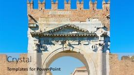  Presentation with roman - Cool new theme with arch-of-augustus-gate backdrop and a soft green colored foreground