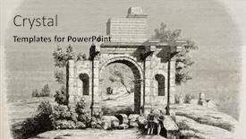  Presentation with paris - Presentation theme having caracalla at djemila algeria background and a light gray colored foreground