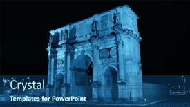  Presentation with constantine - Colorful presentation theme enhanced with arch-of-constantine-in-rome backdrop and a ocean colored foreground